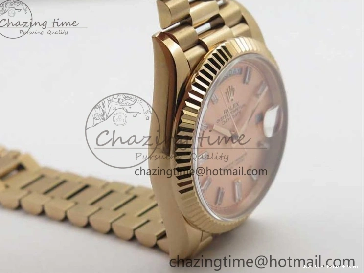 Good Copy Rolex Watches RG Popular RG Bracelet T on New 228239 BP Dial 2834 Markers Version 40mm RG Day-Date President Dial 904 A Crystal 0111